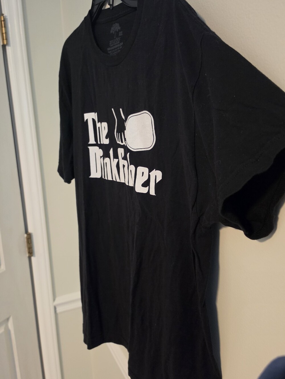 The Dinkfather Funny Pickleball T-Shirt Ann Arbor Black Unisex XL Like New - Picture 5 of 6